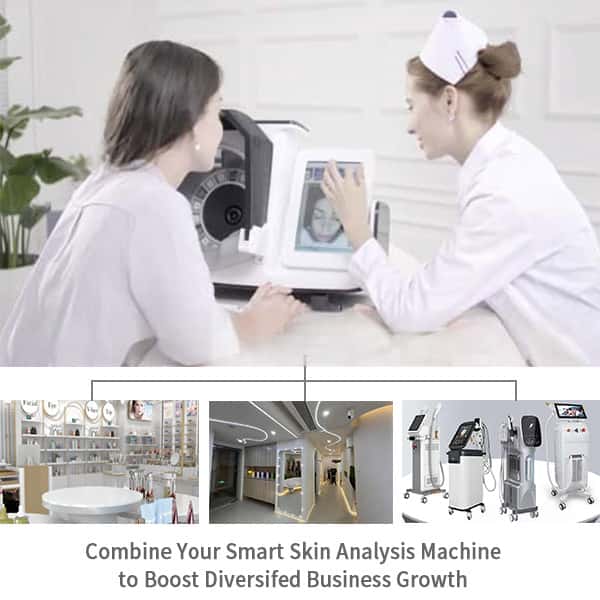 Skin analysis machine display